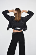 Load image into Gallery viewer, Harper Distressed Denim Jacket