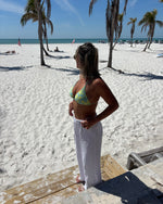 Load image into Gallery viewer, 2 Piece Flower Print Bikini Swimsuit / yellow