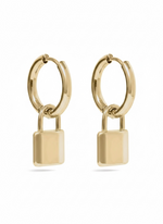 Load image into Gallery viewer, Pendant Hoop lock Earrings