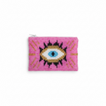 Load image into Gallery viewer, Evil Eye Beaded Zip Pouch