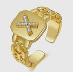 Load image into Gallery viewer, 26 Letters Opening Adjustable
Golden Ring