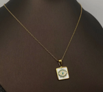 Load image into Gallery viewer, Square Aura Evil Eye Necklace