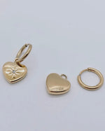 Load image into Gallery viewer, Heart-Shaped 18K Gold-Plated Huggie Earrings