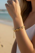 Load image into Gallery viewer, Golden Shell Bracelet