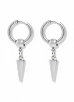 Load image into Gallery viewer, Spike Pendant Hoop Earrings