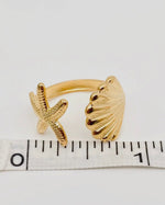 Load image into Gallery viewer, Starfish & Shell ring - one size