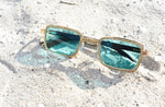 Load image into Gallery viewer, Rectangular Rhinestone Infused
Metal Sunglasses