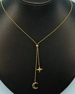 Load image into Gallery viewer, Star Moon Charm 18K Gold Plated
Necklace