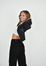 Load image into Gallery viewer, Harper Distressed Denim Jacket