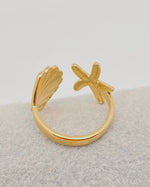 Load image into Gallery viewer, Starfish & Shell ring - one size