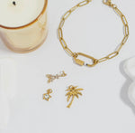 Load image into Gallery viewer, 18K Gold Pvd Stainless Steel Paperclip Carabiner Bracelet