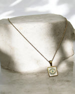 Load image into Gallery viewer, Square Aura Evil Eye Necklace