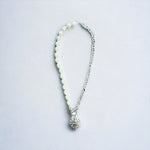Load image into Gallery viewer,  Half big chain half pearls, with sun pendant