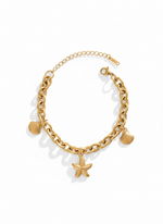 Load image into Gallery viewer, Golden Starfish Charm Bracelet
