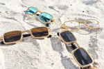 Load image into Gallery viewer, Rectangular Rhinestone Infused
Metal Sunglasses