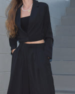 Load image into Gallery viewer, SET CROPPED BLAZER AND WIDE LEG PANTS SET