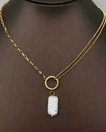 Load image into Gallery viewer, Imitation Baroque Pearl Charm18K
Golden Ss Necklace