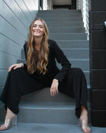 Load image into Gallery viewer, SET CROPPED BLAZER AND WIDE LEG PANTS SET