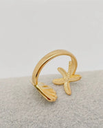 Load image into Gallery viewer, Starfish & Shell ring - one size