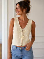 Load image into Gallery viewer, Coastal Knit Tie Top