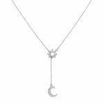 Load image into Gallery viewer, Sun Moon Lariat Necklace