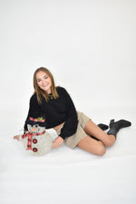 Load image into Gallery viewer, Noelle Fuzzy Cropped Sweater