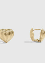 Load image into Gallery viewer, 18K Gold Pvd Stainless Steel Heart
Huggie Earrings