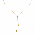 Load image into Gallery viewer, Star Moon Charm 18K Gold Plated
Necklace