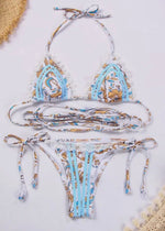 Load image into Gallery viewer, 2 Piece Bohemia Style Flower Print Bikini Swimsuit Set