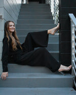 Load image into Gallery viewer, SET CROPPED BLAZER AND WIDE LEG PANTS SET