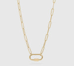 Load image into Gallery viewer, 18K Gold Pvd Paperclip Carabiner Necklace