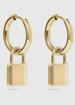 Load image into Gallery viewer, Pendant Hoop lock Earrings