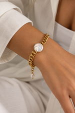 Load image into Gallery viewer, Marina Pearl Chain Bracelet