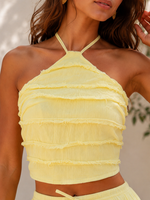 Load image into Gallery viewer, Ruffle Halter Top