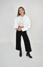 Load image into Gallery viewer, Harper Distressed Denim Jacket