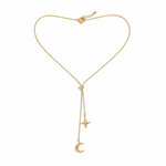 Load image into Gallery viewer, Star Moon Charm 18K Gold Plated
Necklace