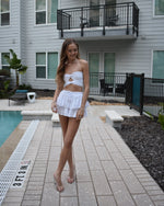 Load image into Gallery viewer, Sunlit Ruffle Mini Skirt - white