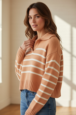 Load image into Gallery viewer, Autumn Stripe Knit Sweater