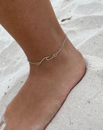Load image into Gallery viewer, wave anklets silver