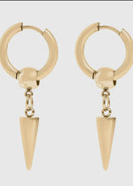 Load image into Gallery viewer, Spike Pendant Hoop Earrings
