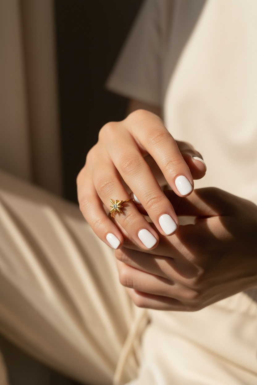 Golden starburst ring