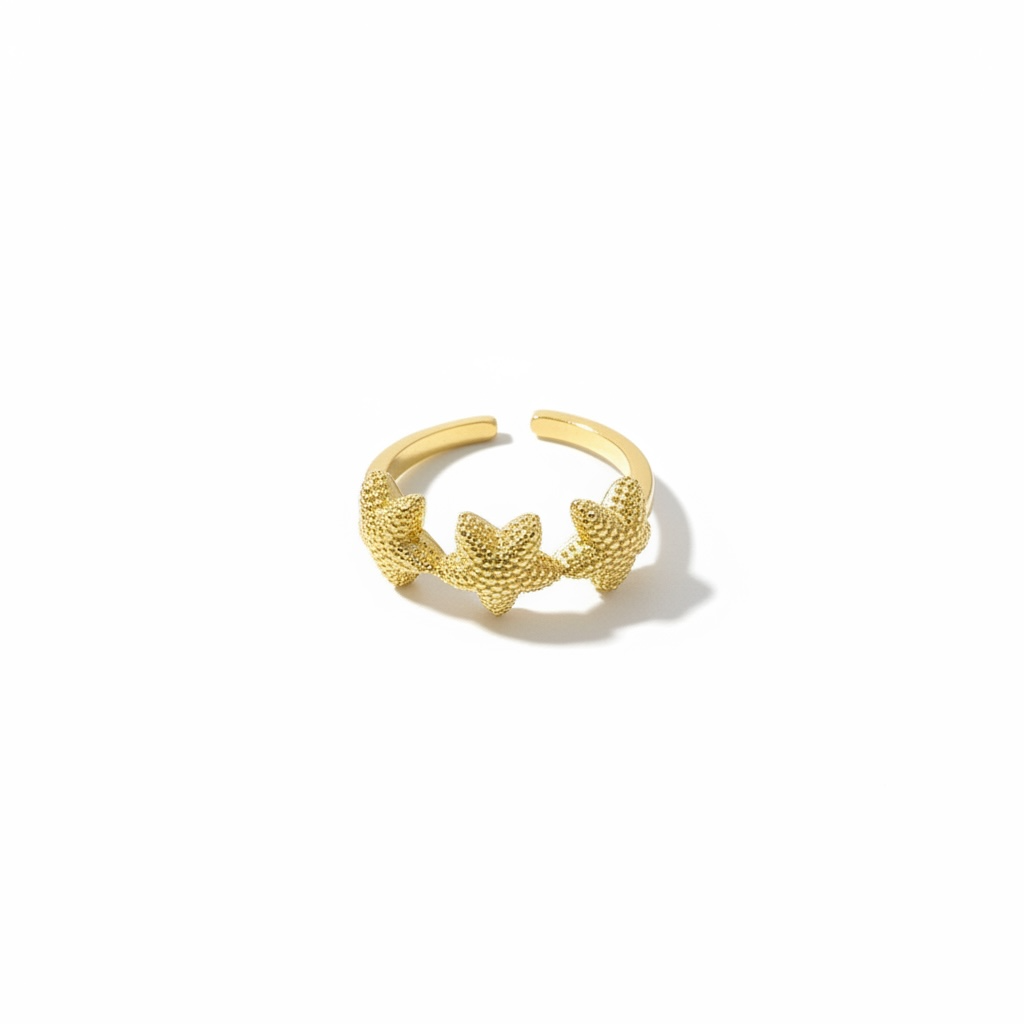 Golden Starfish Ring