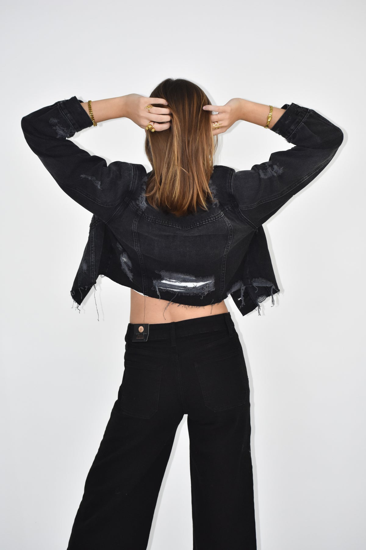 Harper distressed denim jacket