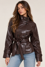 Load image into Gallery viewer, The Madison Faux Leather Jacket
