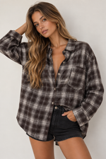 Load image into Gallery viewer, Cozy Days Oversized Plaid Shirt
