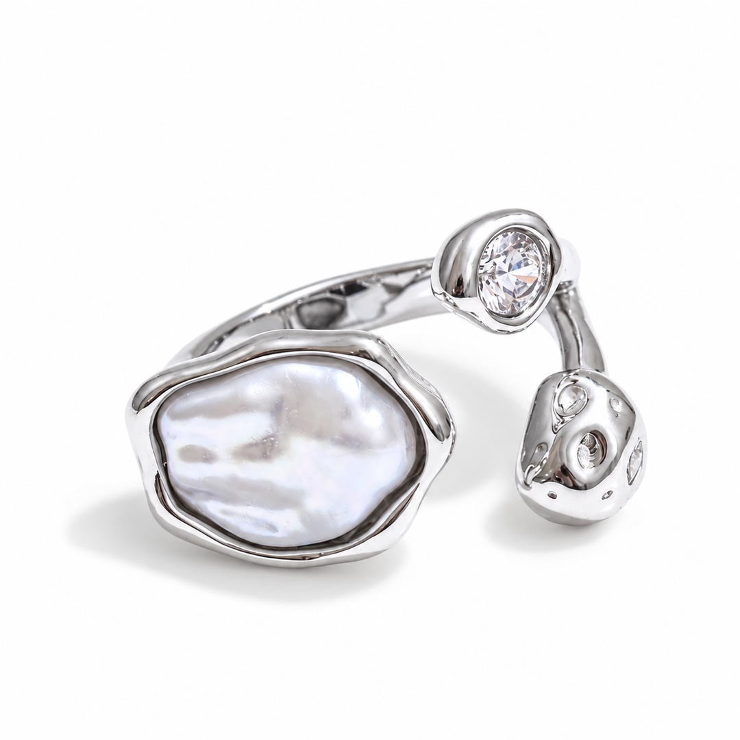 Luna Pearl Statement Ring