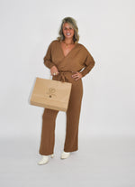 Load image into Gallery viewer, Cozy Luxe Wrap Jumpsuit
