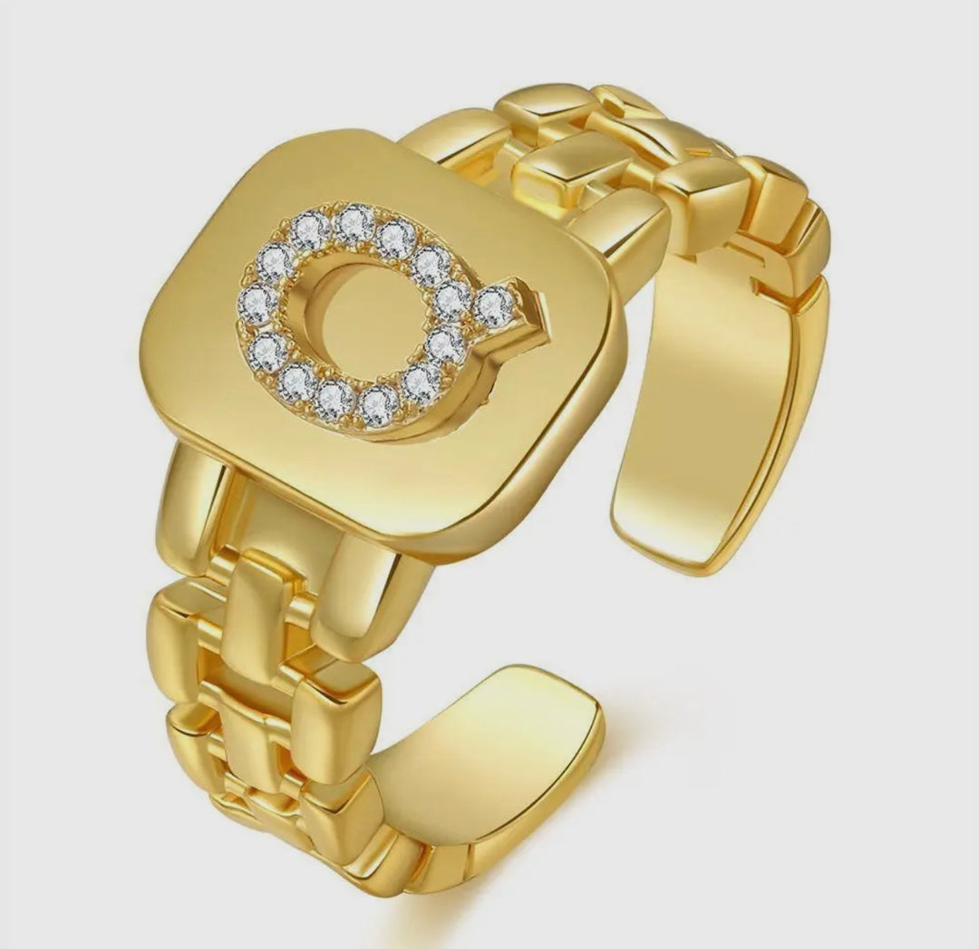 26 Letters Opening Adjustable
Golden Ring