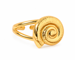 Load image into Gallery viewer, Golden Spiral Shell Ring

