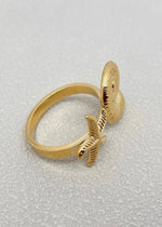 Load image into Gallery viewer, 18K Gold Plated Ss Starfish &amp; Conch
Adjustable Ring - Fgs
